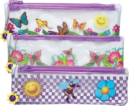Flower Pencil Case with Zipper Pull