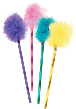Hot Stripe Feather Pencils