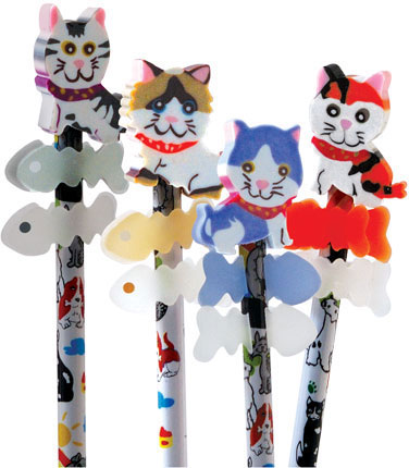 Kitten Pencil with Eraser Topper