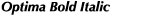 Optima Bold Italic