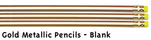Gold Metallic Painted Pencils