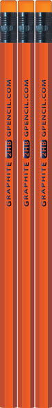Neon Orange Pencils - Hexagon
