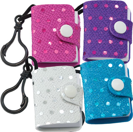 Sequin Notebook Keychain