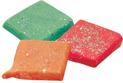 Kneadable Glitter Erasers
