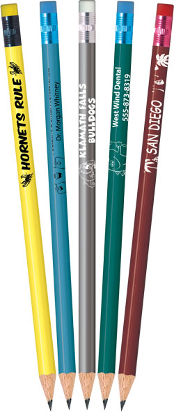 Misprinted Round Pencils -  Sharpened