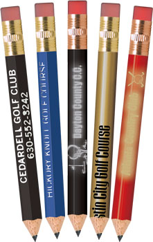 Misprinted Golf Pencils - With Eraser