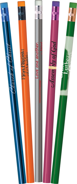 Misprinted Religious Round Pencils