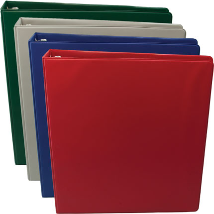 1 1/2&quot; Assorted Color 3-Ring Binder with 2 Pockets