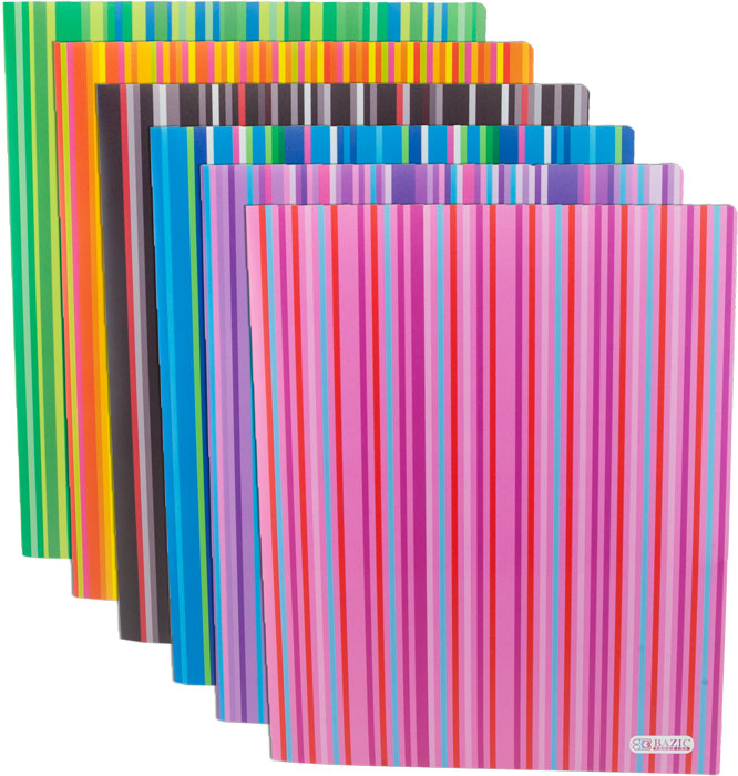 Stripes 2 Pocket Poly Portfolio