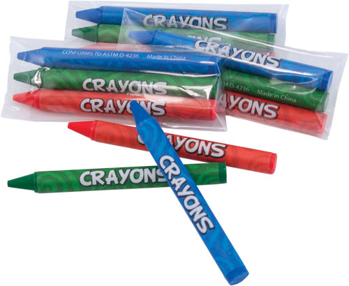 Medium Crayons - 3 Pack in Cello Bag