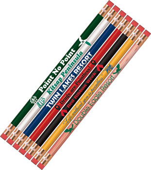 Double Tipped Personalized Pencils - 1 Color Imprint