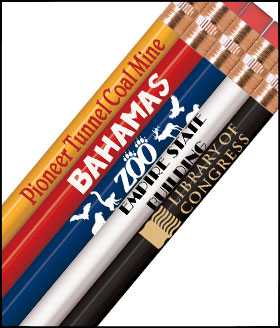 Economy Round Personalized Pencils - 1 Color Imprint