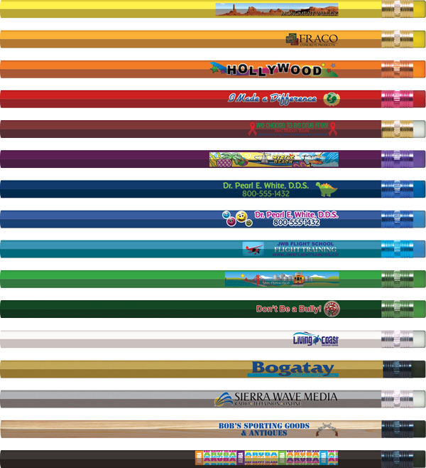 Custom Hexagon Pencils - Full Color Digital Imprint