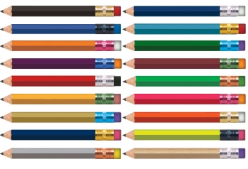 24 Hexagon "NEON Green" Personalized Pencils 
