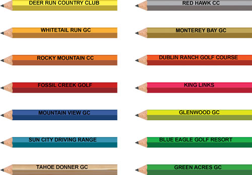 Personalized Hexagon Golf Pencils - Low Minimum