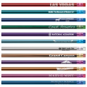 Metallic Foil Personalized Pencils - 1 Color Imprint