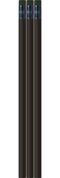 Matte Black Pencils - Hexagon - Blank
