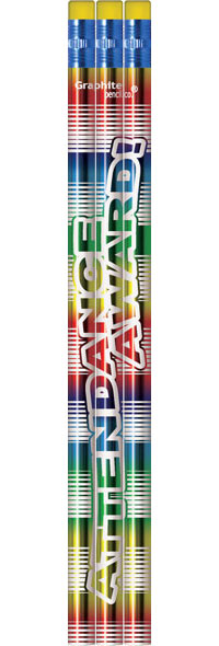 Attendance Award Metallic Foil Pencils