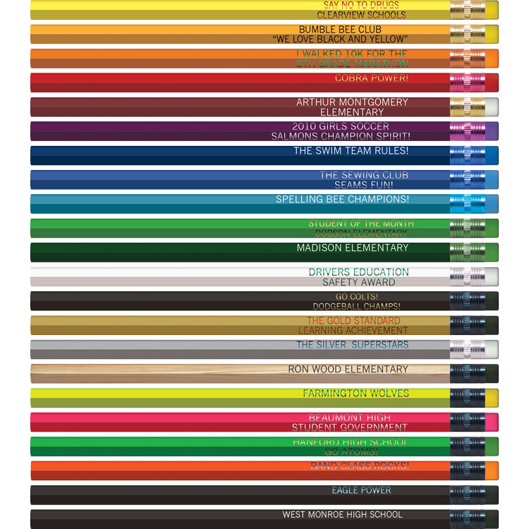 Custom Hexagon Pencils - Text Only