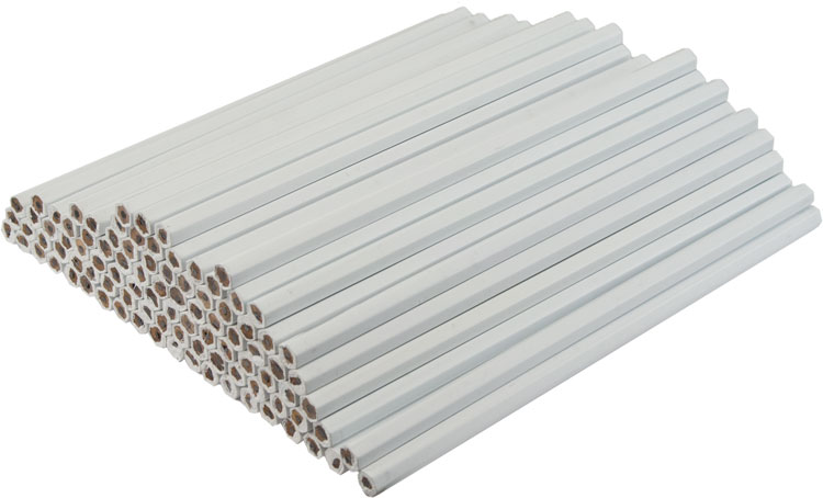 White Pencil Sticks - Hexagon - Blank