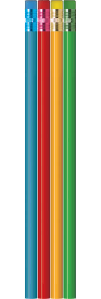 Bright Colored Pencil Assortment - Round - Blank