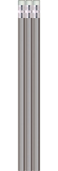 Silver Pencils - Hexagon - Blank
