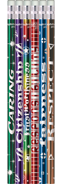 Character Trait Education Metallic Foil Pencils
