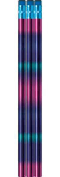 Blue Rainbow Metallic Foil Pencils