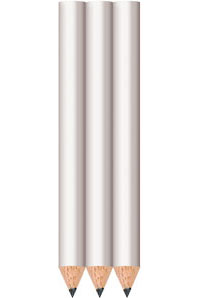 White Golf Pencils - Round - Bulk