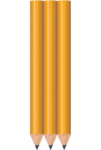 Yellow Golf Pencils - Round - Bulk