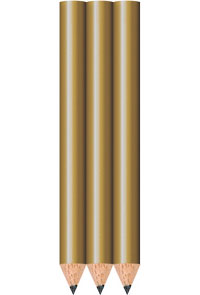 Gold Golf Pencils - Round - Bulk