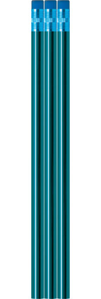 Teal Metallic Foil Pencils