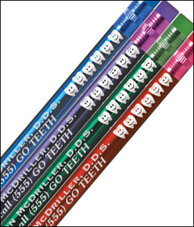 Dental Pencils with Teeth - 1 Color Imprint-Low Minimum