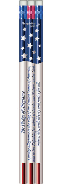 Pledge of Allegiance Metallic Foil Pencils