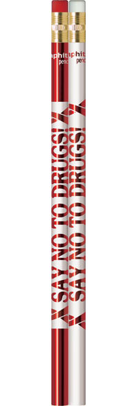 Say No To Drugs! Metallic Foil Pencils