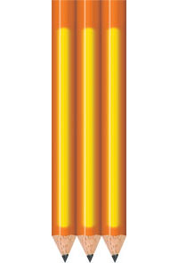Orange Heat Activated Golf Pencils - Round - Bulk
