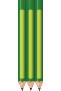 Bright Green Heat Activated Golf Pencils - Round - Bulk