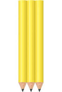 Pastel Yellow Golf Pencils - Round - Bulk