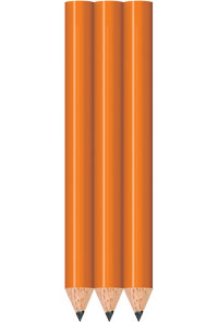 Orange Golf Pencils - Round - Bulk