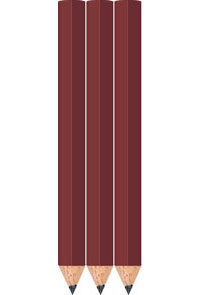 Maroon Golf Pencils - Hexagon - Bulk