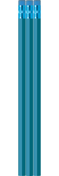 Sky Blue Pencils - Hexagon - Blank