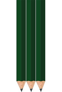 Golf Green Golf Pencils - Hexagon - Bulk