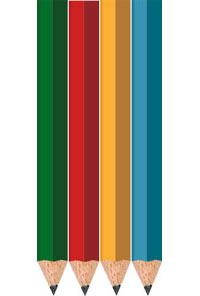 Assorted Golf Pencils - Hexagon - Bulk