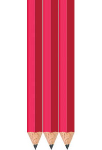 Neon Pink Golf Pencils - Hexagon - Bulk