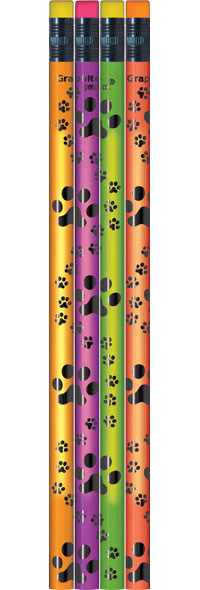 Big Paw Print Heat Activated Foil Pencils