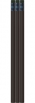 Matte Black Pencils with Black Wood - Round - Blank
