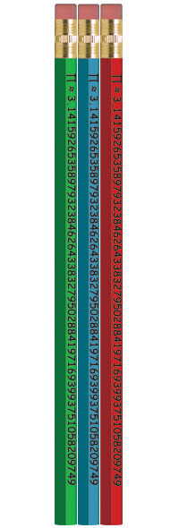 Math Pi Pencils