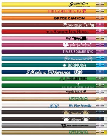 Premium Round Personalized Pencils - 1 Color Imprint - Low Minimum